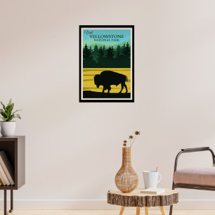 Yellowstone, Wyoming Travel Poster