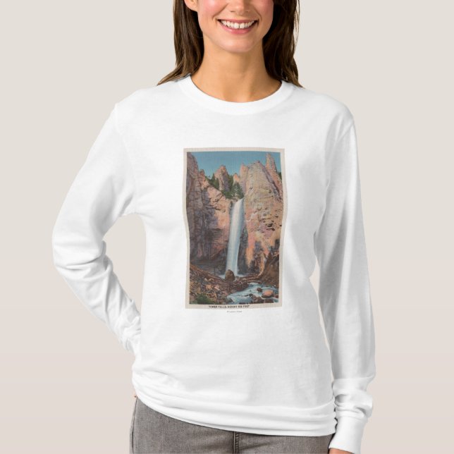 Yellowstone, WYView of Tower Falls T-Shirt (Front)
