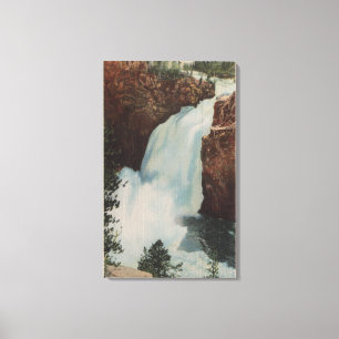Yellowstone, WYView of Yellowstone River Falls Canvas Print