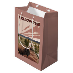 YellowstoneBison Scene Medium Gift Bag