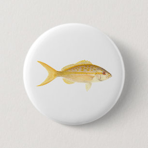 Yellowtail Snapper Logo 6 Cm Round Badge