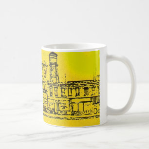 Yellowville houses and homes and water tower coffee mug