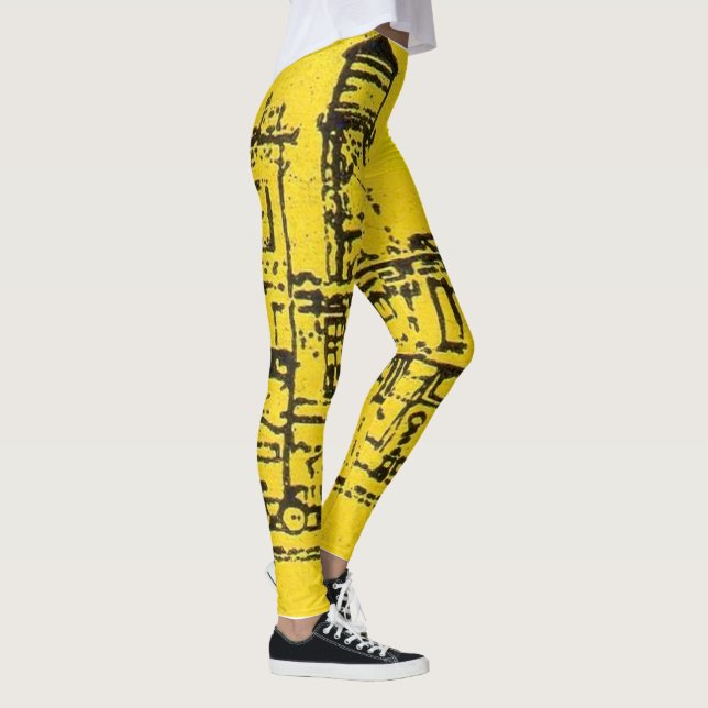 Yellowville houses and homes and water tower leggings (Right)