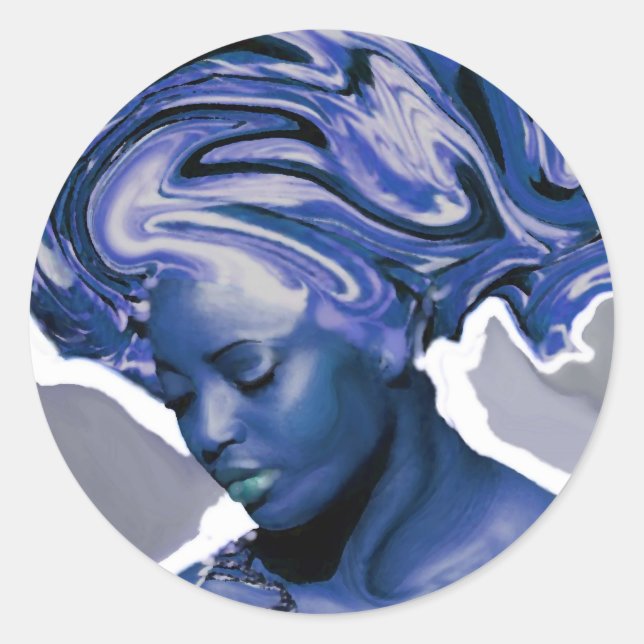 YEMAYA OKUTE BY LIZ LOZ CLASSIC ROUND STICKER (Front)