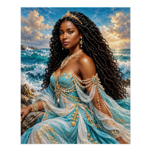 Yemaya Orisha - African Water Goddess Art Poster