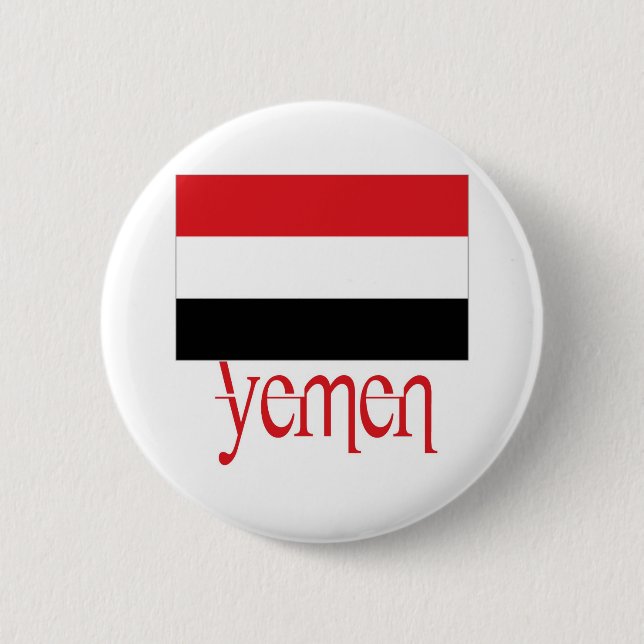 Yemen 6 Cm Round Badge (Front)