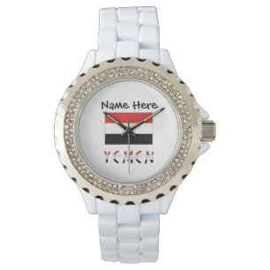 Yemen and Yemeni Flag Personalised  Watch