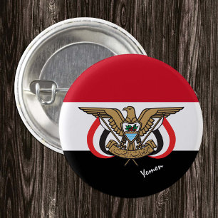 Yemen button, patriotic Yemeni Flag fashion 3 Cm Round Badge