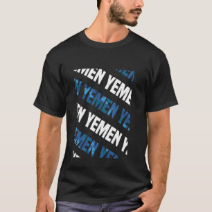 Yemen Camo Pattern Blue Camouflage T-Shirt