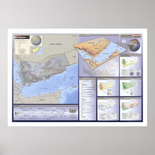 Yemen Detailed Map - 2002 Poster (Front)