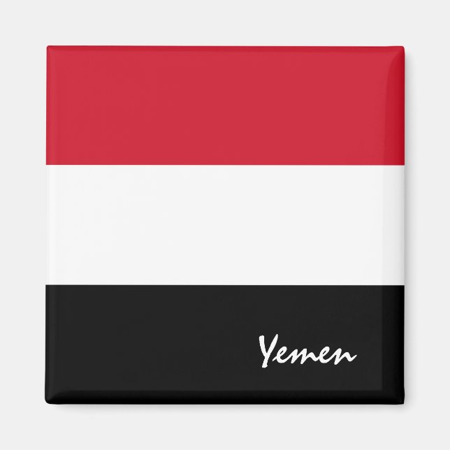 Yemen flag & Asia holiday/sports fans Magnet (Front)