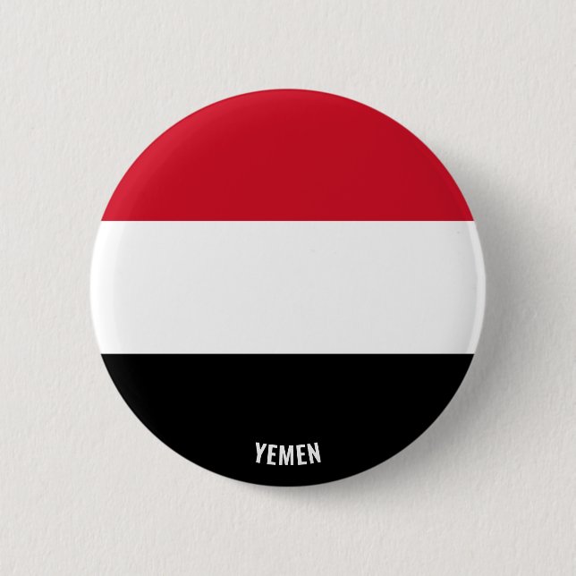 Yemen Flag Charming Patriotic Button (Front)