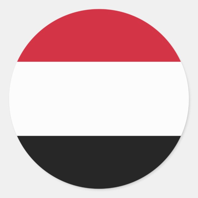 Yemen Flag Classic Round Sticker (Front)