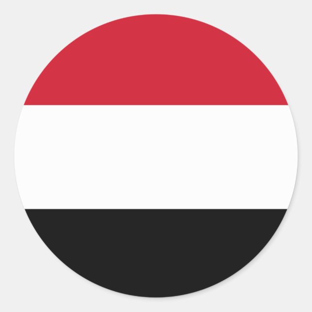 Yemen Flag Classic Round Sticker (Front)