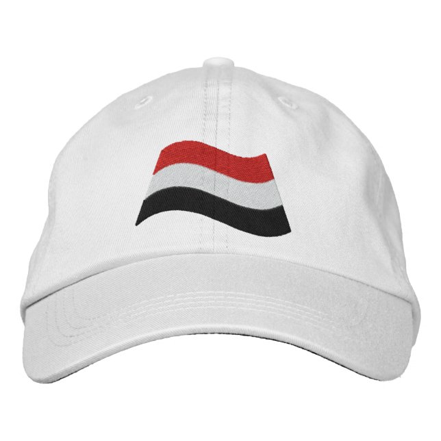 Yemen Flag Embroidered Hat (Front)
