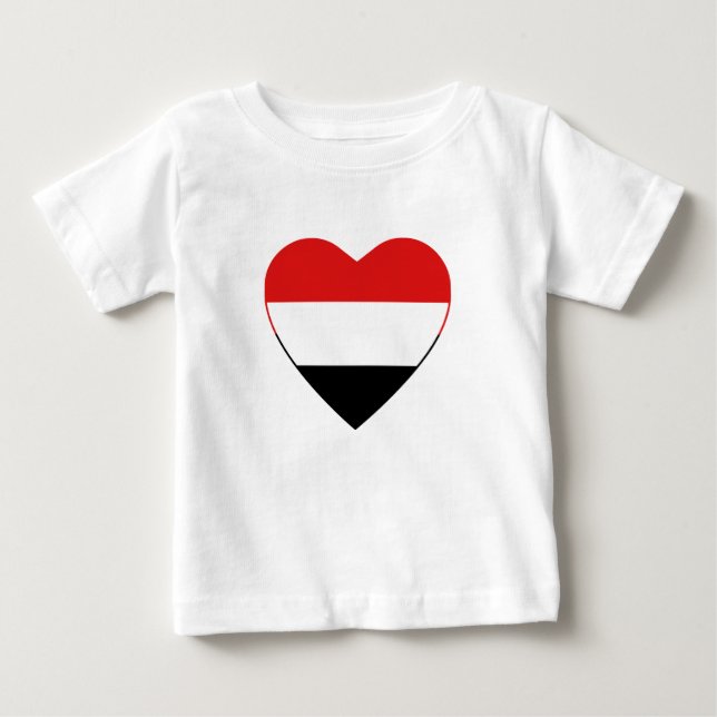 Yemen Flag Heart T-Shirt (Front)