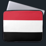 Yemen Flag Laptop Sleeve<br><div class="desc">The Yemen flag is a horizontal triband. The used colours in the flag are red,  white,  black. The proportion of the Yemen flag is 2:3. The Flag of Yemen was adopted in 1990. The first use of the current flag design was in 1990.</div>