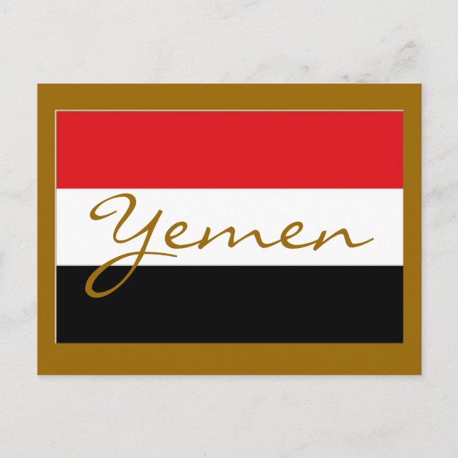 Yemen flag postcard (Front)
