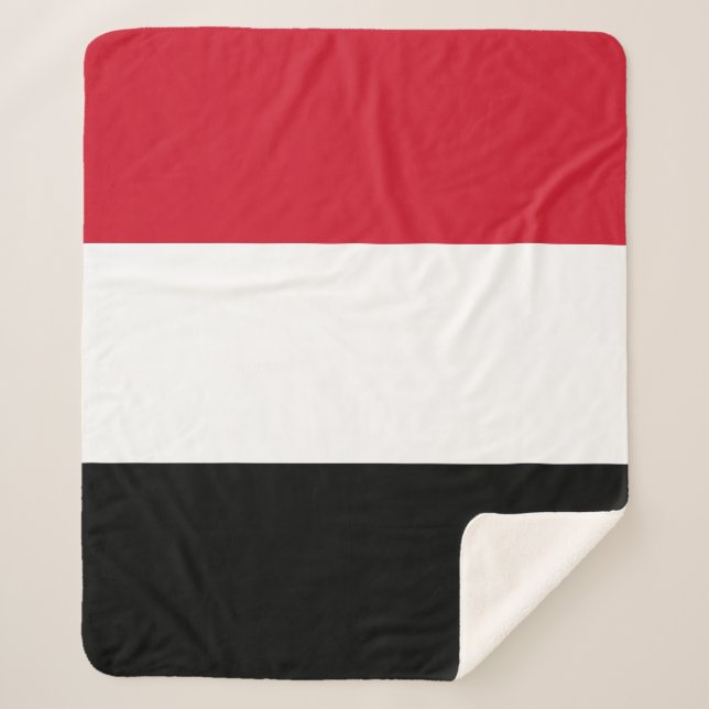Yemen Flag Sherpa Blanket (Front)