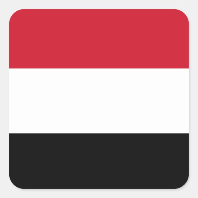 Yemen Flag Square Sticker (Front)