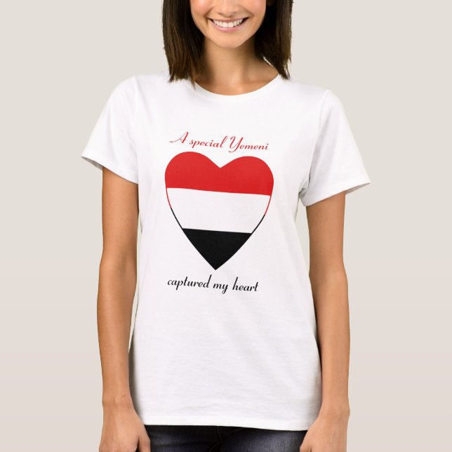 Yemen Flag Sweetheart T-Shirt (Front)