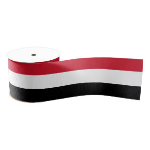 Yemen Flag & Yemen travel, holiday/sports Grosgrain Ribbon