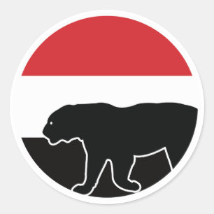 Yemen Leopard Yemeni National Animal Flag Classic Round Sticker