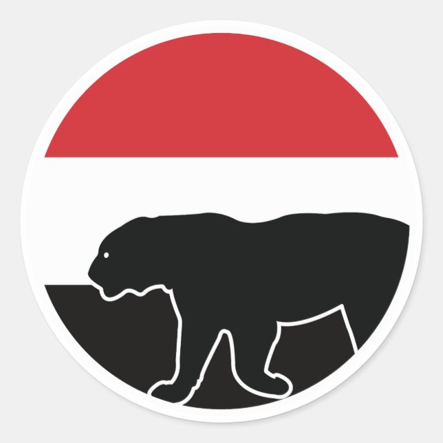 Yemen Leopard Yemeni National Animal Flag Classic Round Sticker (Front)