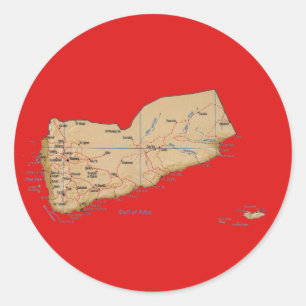 Yemen Map Sticker