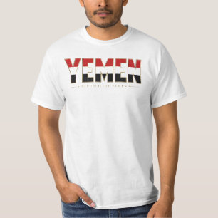 Yemen National Flag Typography Apparel & Gift T-Shirt