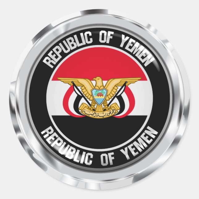 Yemen Round Emblem Classic Round Sticker (Front)