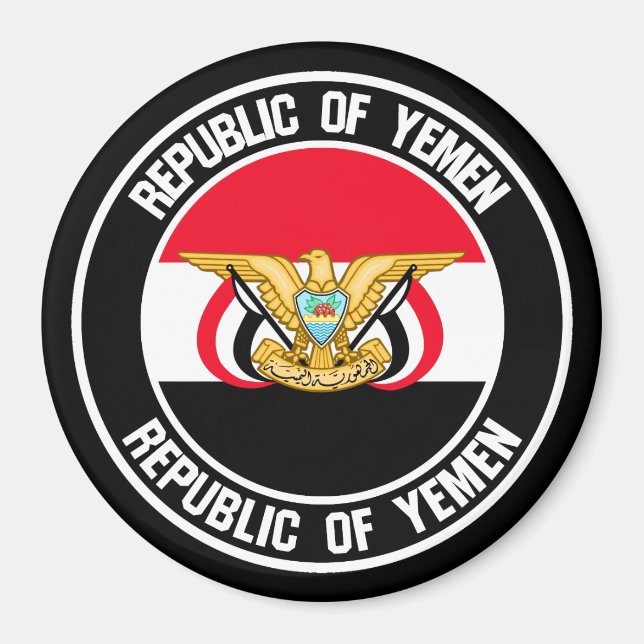 Yemen Round Emblem Magnet (Front)
