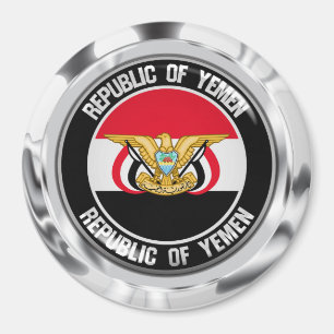 Yemen Round Emblem Magnet