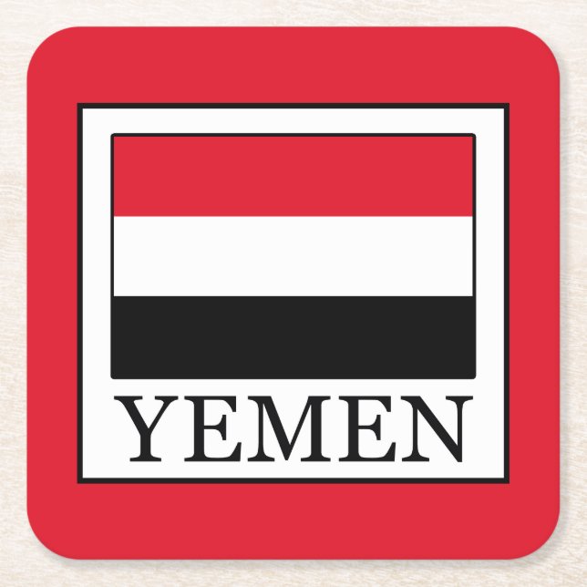 Yemen Square Paper Coaster (Front)