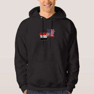 Yemen USA Yemeni American Flag Hoodie