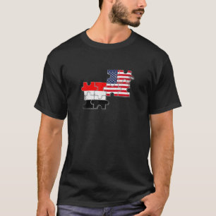 Yemen USA Yemeni American Flag T-Shirt