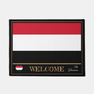 Yemen & Yemen Flag house mats/sports Welcome Doormat