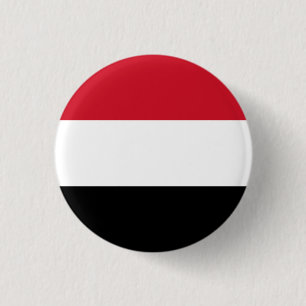 Yemeni Flag, Flag of Yemen 3 Cm Round Badge