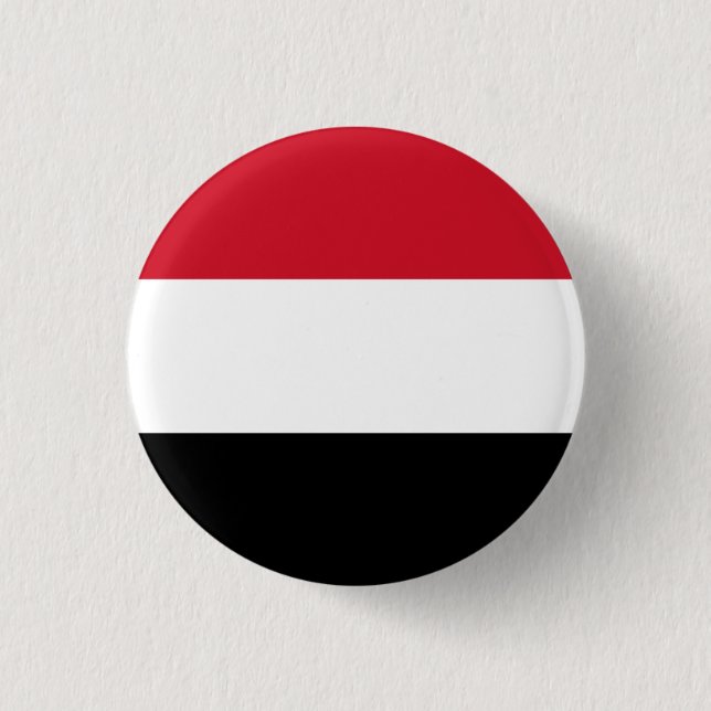Yemeni Flag, Flag of Yemen 3 Cm Round Badge (Front)