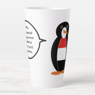 Yemeni Talking Ms. Penguin Personalised Latte Mug