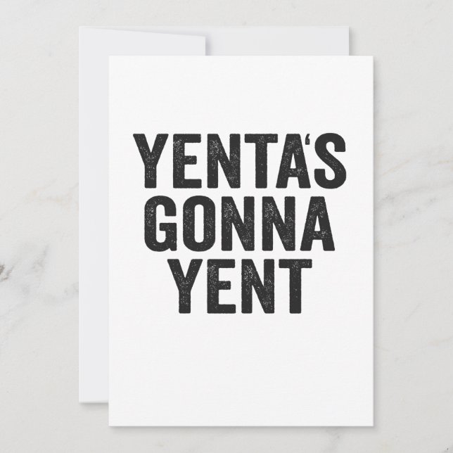 Yenta's Gonna Yent Funny Jewish Hanukkah Holiday Thank You Card (Front)