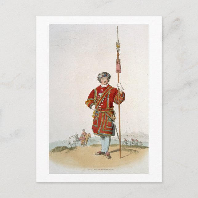 Yeoman of the King's Guard, from 'Costume of Great Postcard (Front)