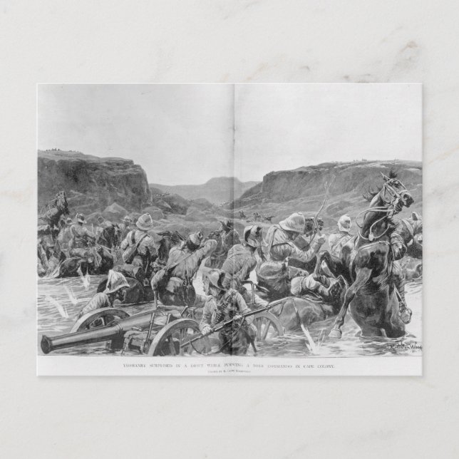 Yeomanry surprised in a drift postcard (Front)