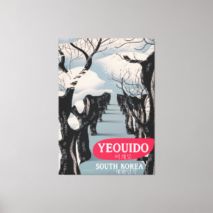 Yeouido South Korea travel poster Canvas Print