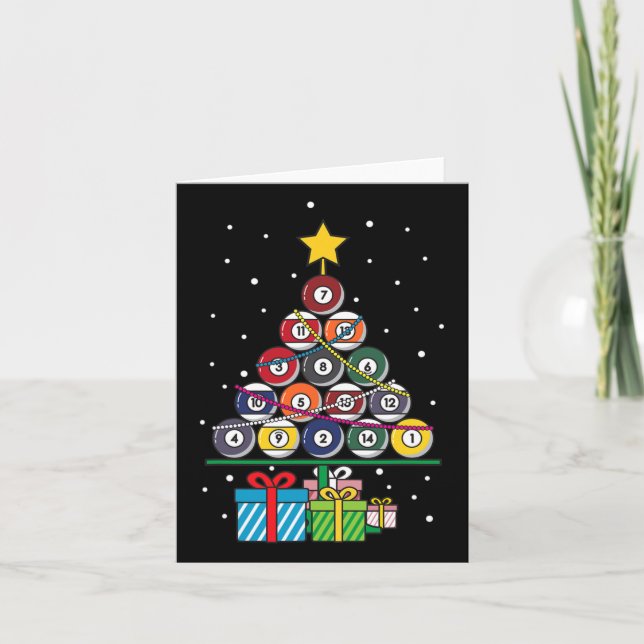 Yeoys Sports And Activity Gifts Billiard Ll Xmas T Card (Front)