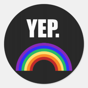 Yep Funny Gay Pride Stickers