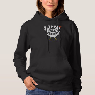 Yep I Talk To Chickens Chicken Farmer Raglan Hoodie