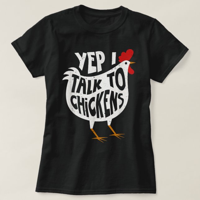 Yep I Talk To Chickens Shirt Cute Chicken Buffs Te (Design Front)