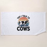 Yep I Talk To Cows Funny Vintage Dairy Farmer Cow 