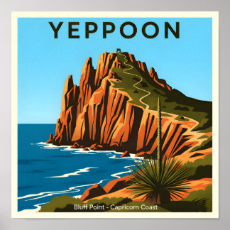 Yeppoon Queensland Australia Vintage Travel Poster